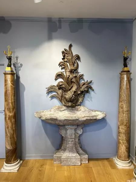 Fontaine en marbre et plomb, Paris époque Louis XV