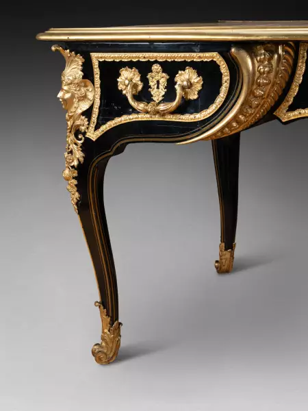 Bureau plat en placage d’ébène, François Lieutaud vers 1720