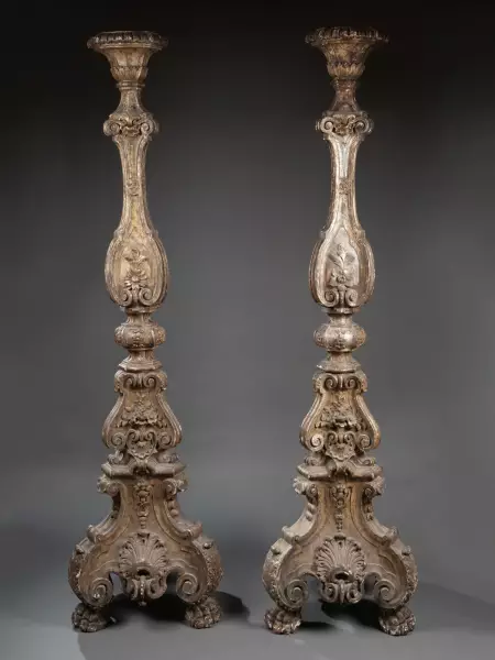 Monumentale paire de torchères, Paris époque Louis XIV