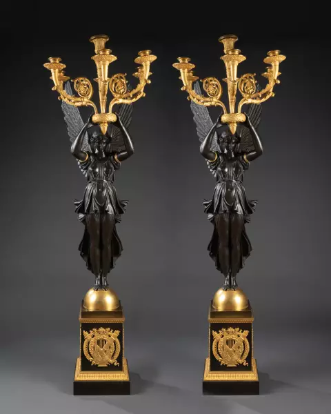 Paire de candélabres signés Chiboust, Paris époque Empire