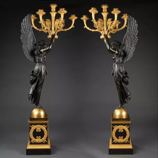 Paire de candélabres signés Chiboust, Paris époque Empire