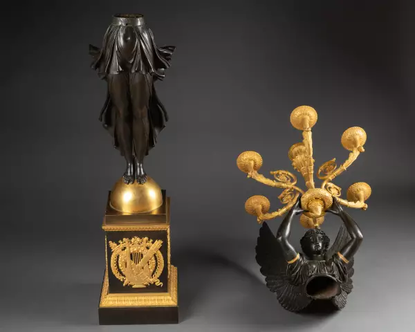 Paire de candélabres signés Chiboust, Paris époque Empire