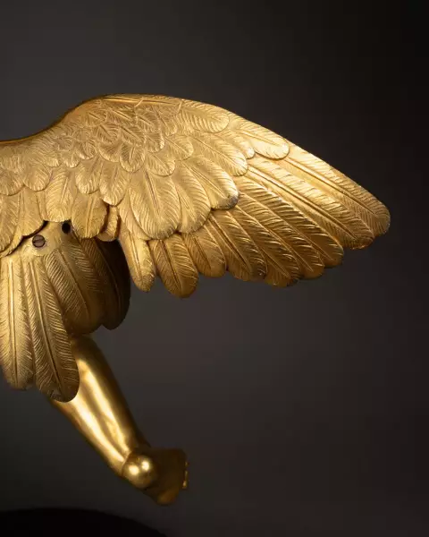 Ange en bronze doré au mercure, Italie 18e siècle