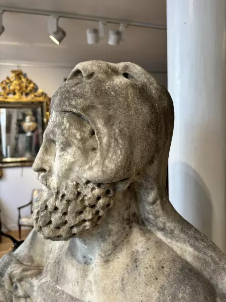 Hercule au repos, marbre de carrare XVIIIe siècle