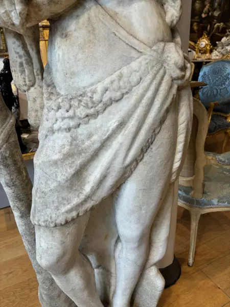 Hercule au repos, marbre de carrare XVIIIe siècle