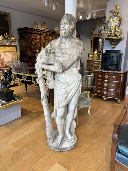 Hercule au repos, marbre de carrare XVIIIe siècle