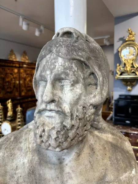 Hercule au repos, marbre de carrare XVIIIe siècle