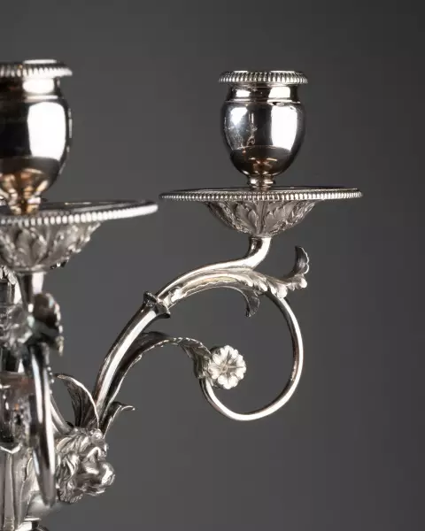 Paire de candélabres en argent, Paris époque Louis XVI