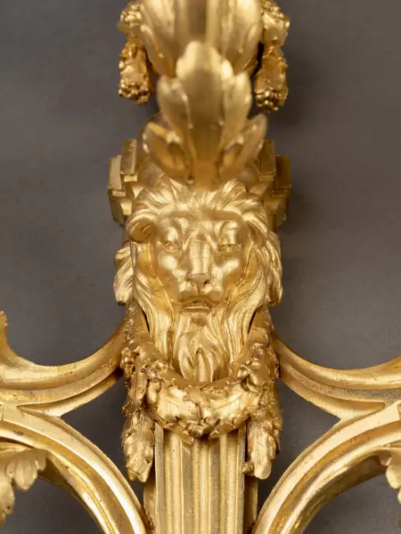 Paire d’appliques aux lions par St Germain, Paris vers 1765