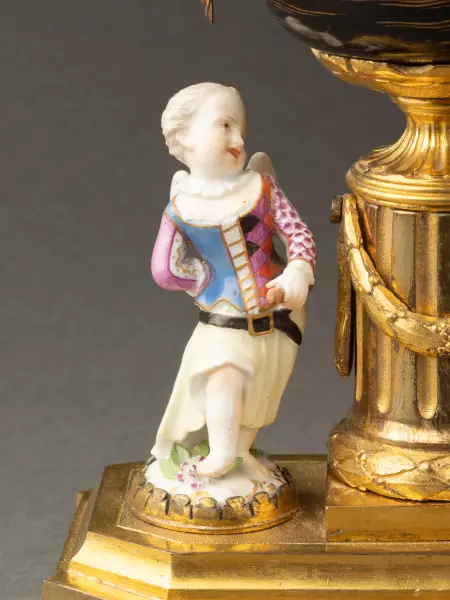 Pot-pourri en porcelaine de Meissen et laque du Japon vers 1775