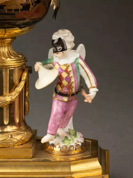 Pot-pourri en porcelaine de Meissen et laque du Japon vers 1775