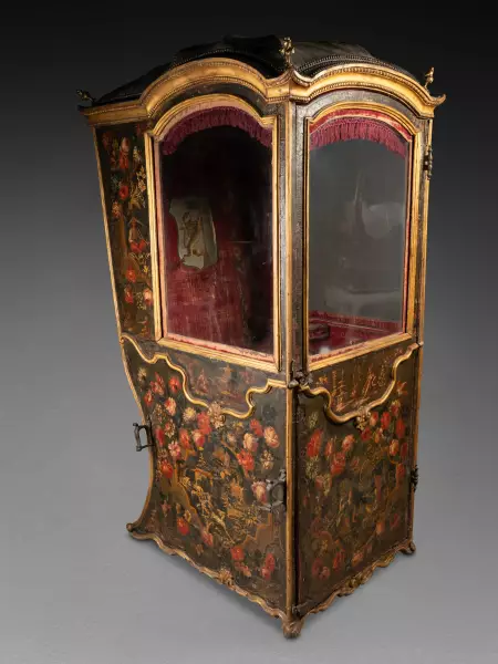 Chaise à porteur à décor chinoisant, Turin vers 1750