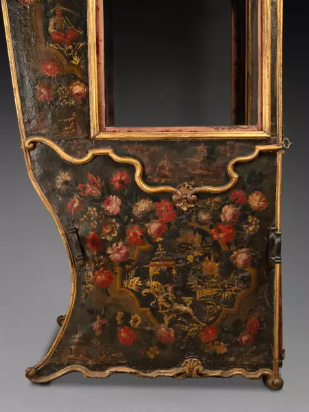 Chaise à porteur à décor chinoisant, Turin vers 1750