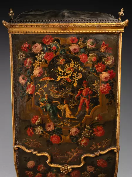 Chaise à porteur à décor chinoisant, Turin vers 1750