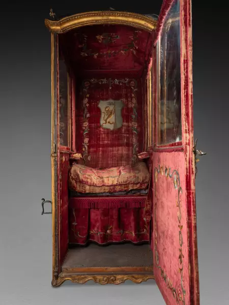 Chaise à porteur à décor chinoisant, Turin vers 1750