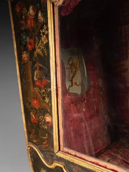 Chaise à porteur à décor chinoisant, Turin vers 1750