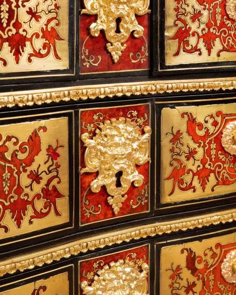 Commode en marqueterie Boulle par N.Sageot, Paris époque Louis XIV