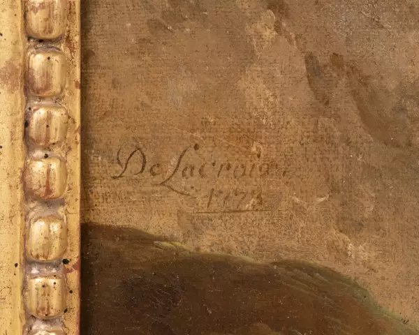 Le calme et la tempête, paire de marines par Lacroix de Marseille 1773
