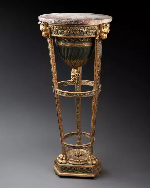 Jardinière en athénienne laquée et dorée, Piémont vers 1800