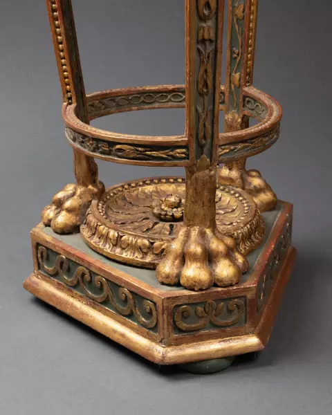 Jardinière en athénienne laquée et dorée, Piémont vers 1800