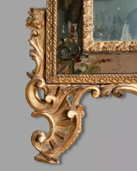 Miroir en bois doré et verres de Murano, Venise vers 1750