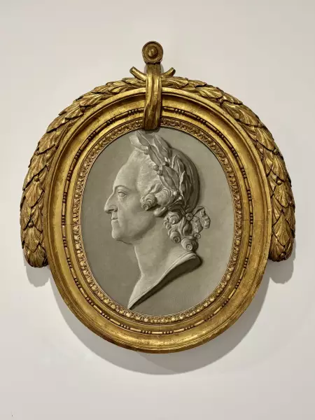 Portrait de roi Louis XV en trompe l’oeil vers 1775