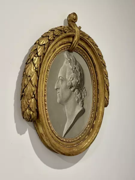 Portrait de roi Louis XV en trompe l’oeil vers 1775