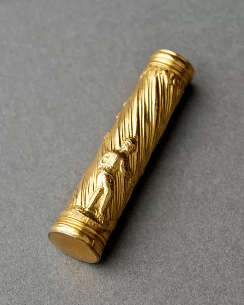 Tire-bouchon en or, vermeil, acier et agathe vers 1750