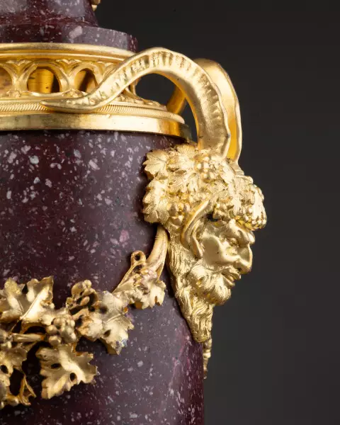 Paire de pots-pourris en porphyre, Rome vers 1830