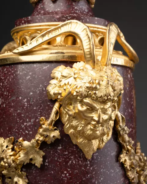 Paire de pots-pourris en porphyre, Rome vers 1830