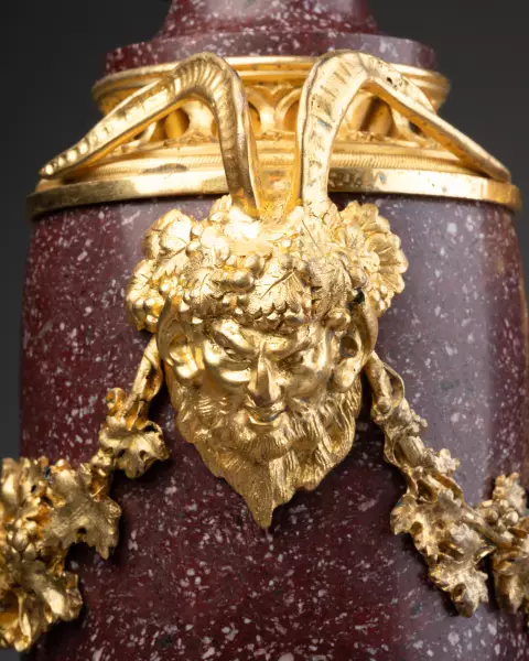 Paire de pots-pourris en porphyre, Rome vers 1830