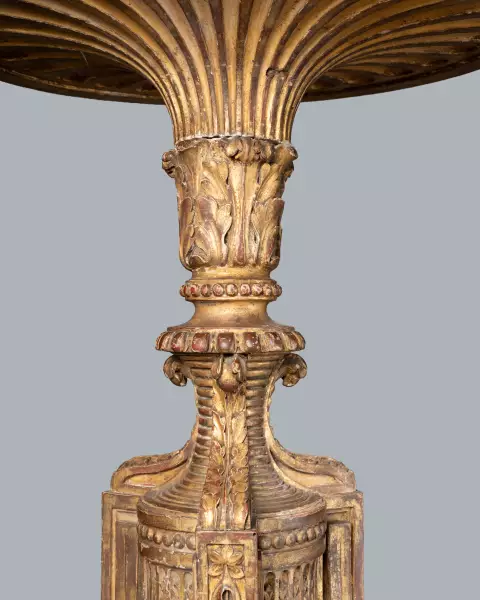 Grande paire de torchères en bois doré, Paris ép Louis XVI