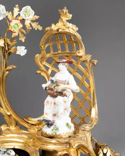 Pendule Arlequin et Colombine, Paris vers 1765