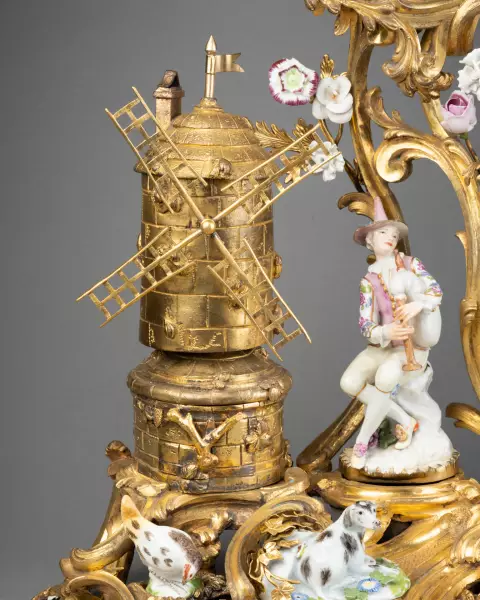 Pendule Arlequin et Colombine, Paris vers 1765